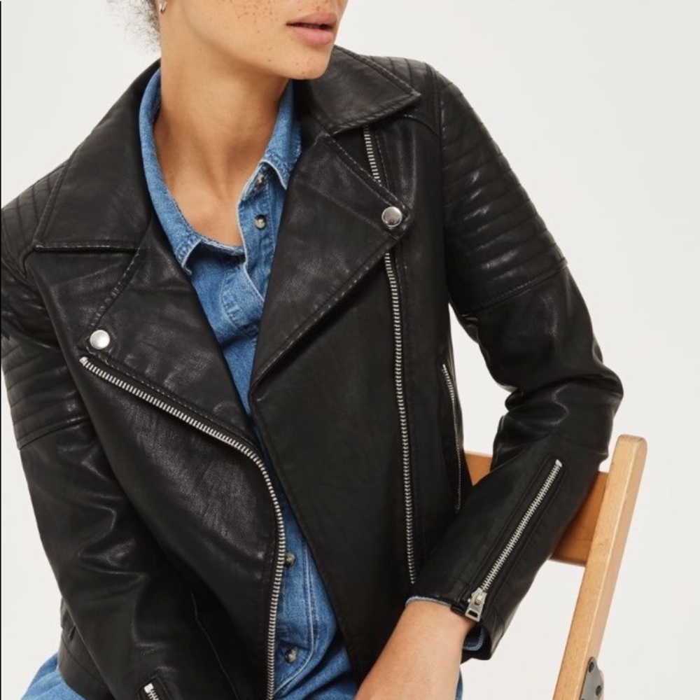 Topshop leather jacket